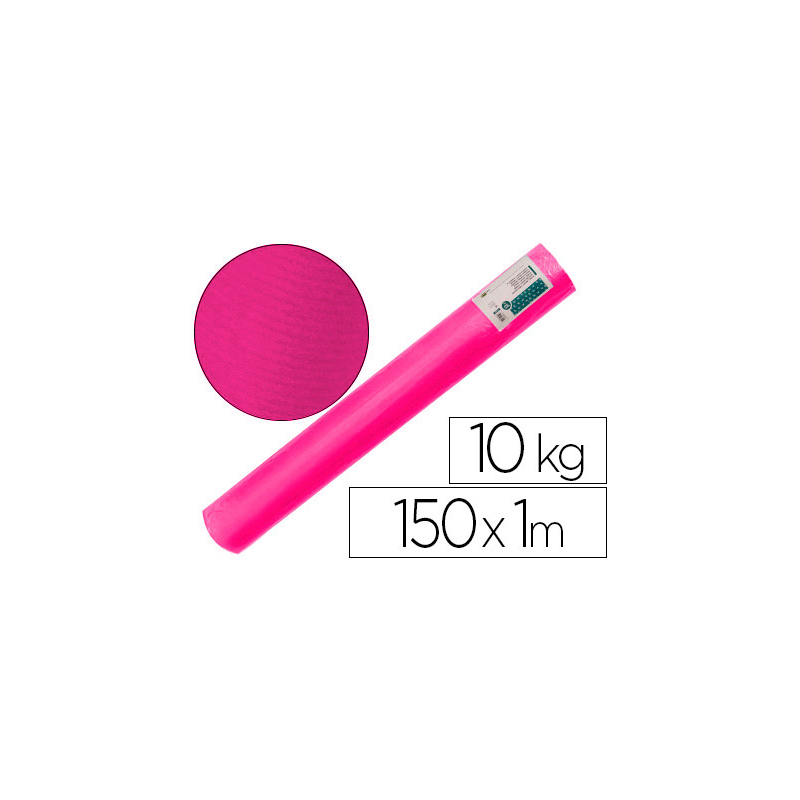 Papel kraft verjurado liderpapel fucsia ancho 1 mt longitud 150 mt gramaje 65 gr peso 10 kg