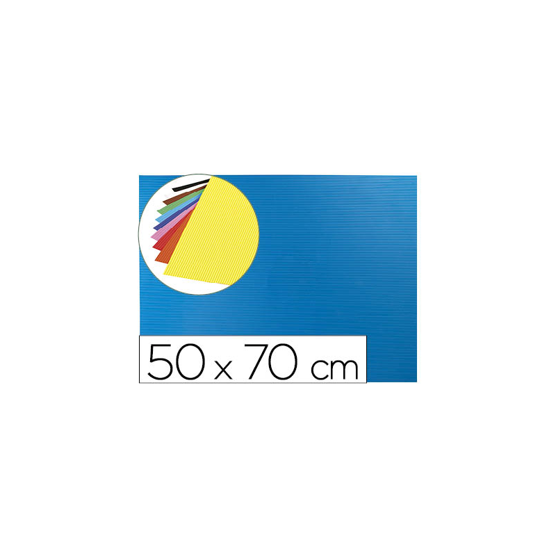 Goma eva ondulada liderpapel 50x70cm 2,2mm de espesor azul claro
