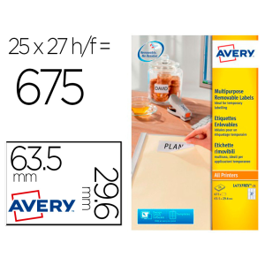 Etiqueta adhesiva avery...