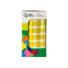 Gomets liderpapel autoadhesivo circulos 15 mm amarillo rollo de 2500 unidades en caja de carton