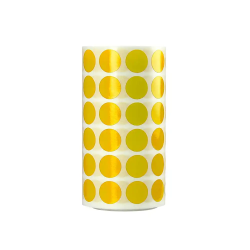 Gomets liderpapel autoadhesivo circulos 15 mm amarillo rollo de 2500 unidades en caja de carton