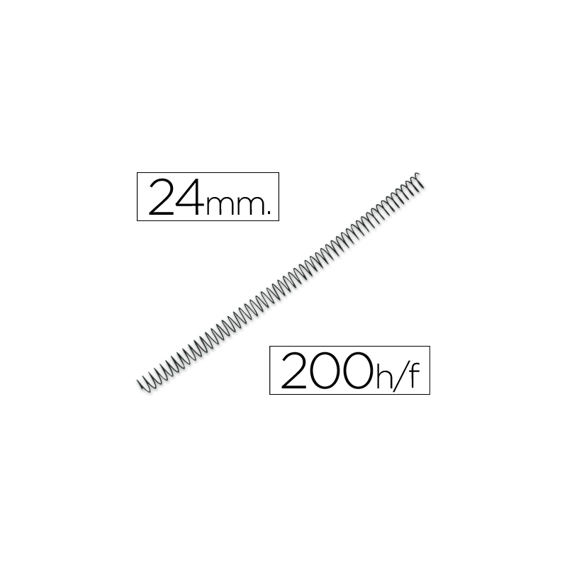 Espiral metalico q-connect 56 4:1 24mm 1,2mm caja de 100 unidades