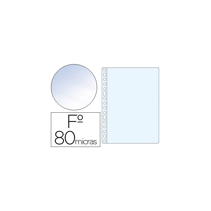 Funda multitaladro esselte folio polipropileno 80 mc cristal caja de 100 unidades