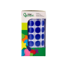 Gomets liderpapel autoadhesivo circulos 15 mm azul rollo de 2500 unidades en caja de carton
