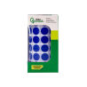 Gomets liderpapel autoadhesivo circulos 15 mm azul rollo de 2500 unidades en caja de carton