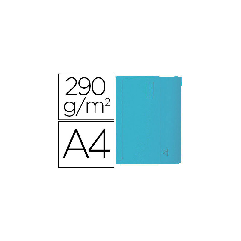 Subcarpeta cartulina con bolsa exacompta din a4 celeste 290 gr