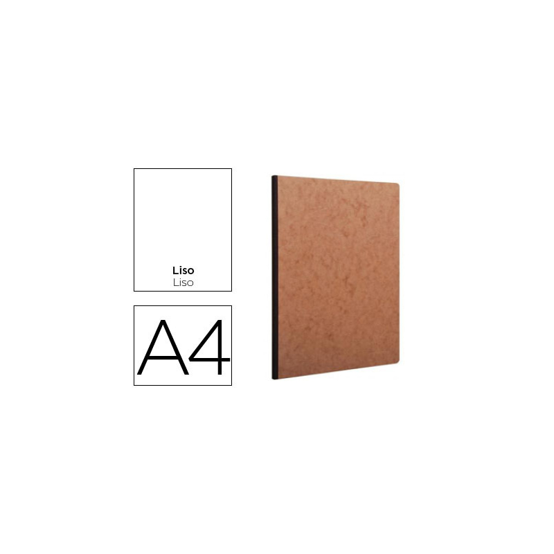 Libreta age-bag tapa cartulina lomo cosido liso 96 hojas color havana 210x297 mm