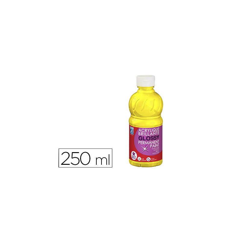 Pintura acrilica l&b brillo amarillo primario bote de 250 ml