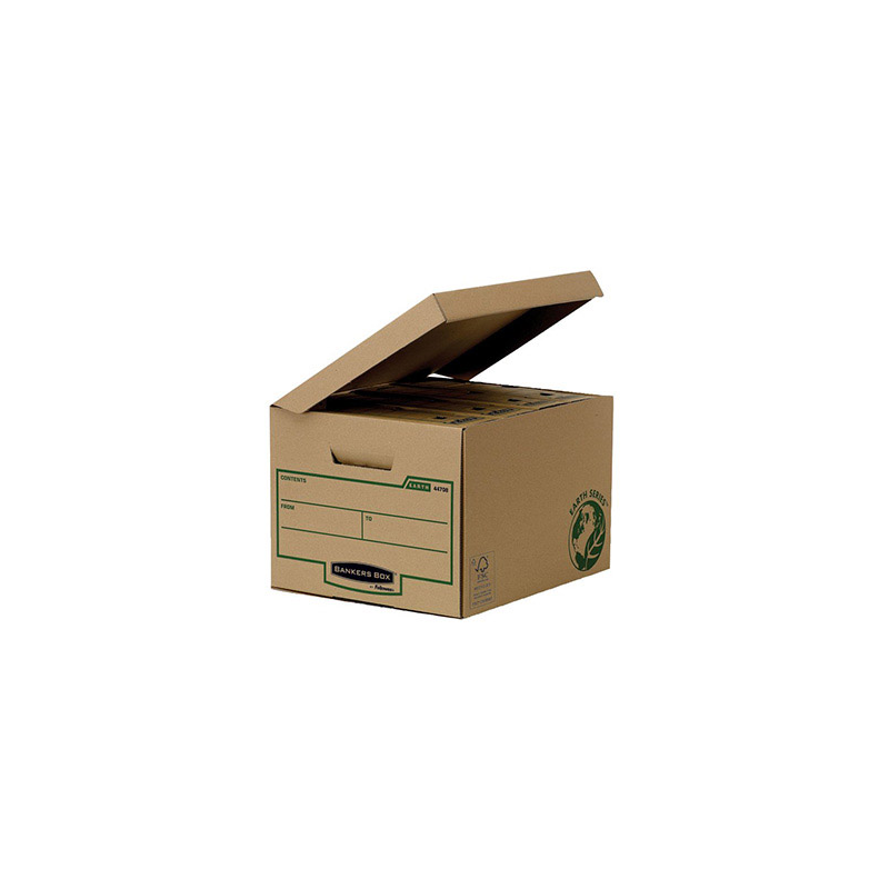 Cajon fellowes carton reciclado para almacenamiento de archivadores capacidad 4 cajas de archivo 80 mm