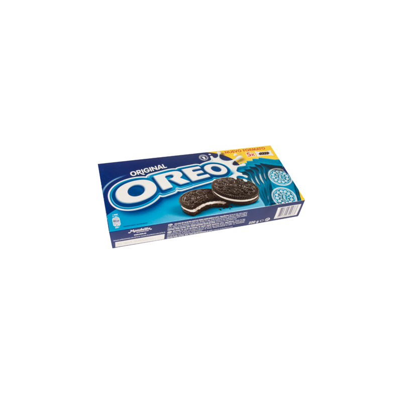 Galleta oreo original caja de 5 paquetes de 4 unidades 220 gr