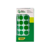 Gomets liderpapel autoadhesivo circulos 15 mm verde rollo de 2500 unidades en caja de carton