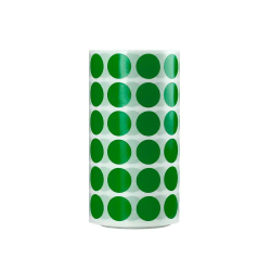 Gomets liderpapel autoadhesivo circulos 15 mm verde rollo de 2500 unidades en caja de carton