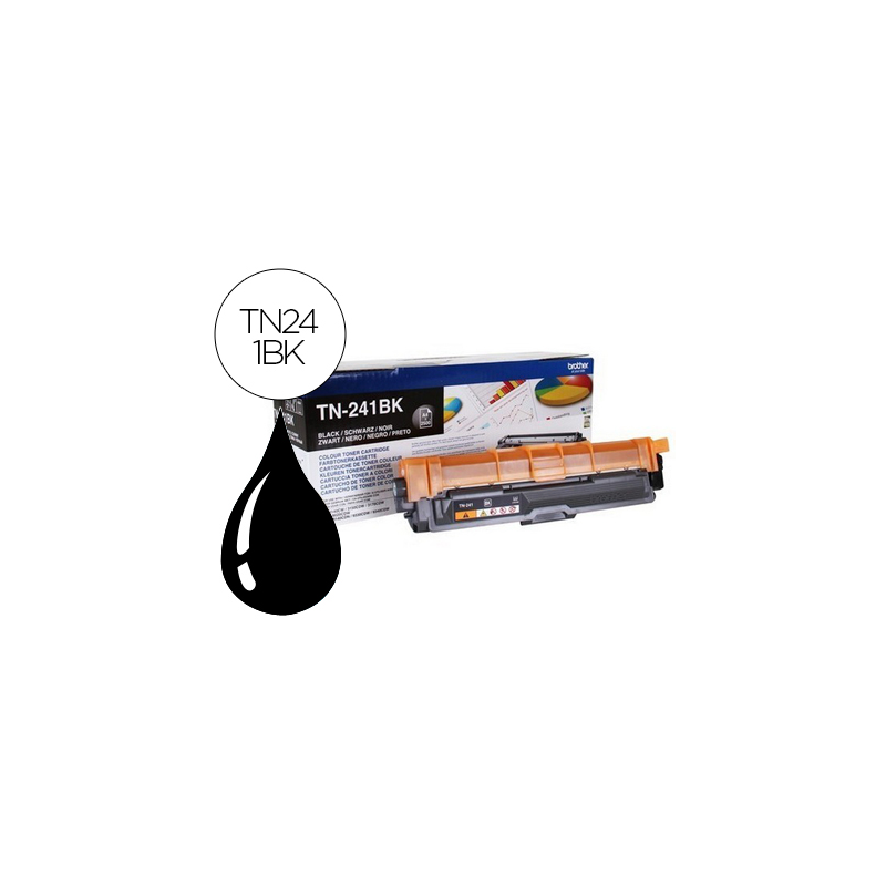 Toner brother tn-241bk hl3140 hl3170 hl3150 dcp9020 mfc9140 mfc9330 mfc9340 negro 2500 pag