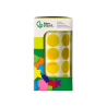 Gomets liderpapel autoadhesivo circulos 20 mm amarillo rollo de 2000 unidades en caja de carton