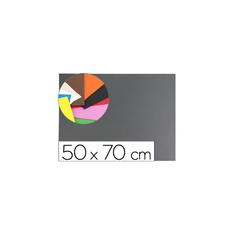 Goma eva liderpapel 50x70cm 60g/m2 espesor 1.5mm gris