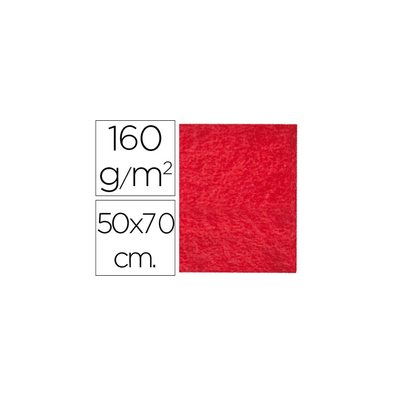 Fieltro liderpapel 50x70cm rojo 160g/m2