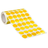 Gomets liderpapel autoadhesivo circulos 20 mm amarillo rollo de 2000 unidades en caja de carton