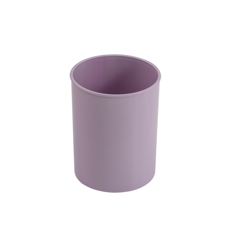 Cubilete portalapices faibo violeta pastel opaco plastico diametro 78 mm alto 100 mm
