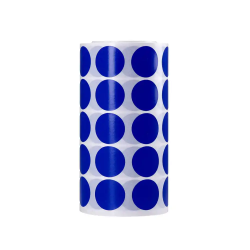 Gomets liderpapel autoadhesivo circulos 20 mm azul rollo de 2000 unidades en caja de carton