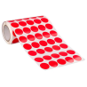 Gomets liderpapel autoadhesivo circulos 20 mm rojo rollo de 2000 unidades en caja de carton