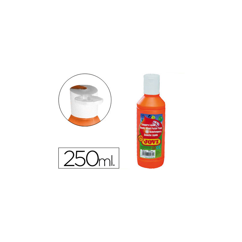 Tempera liquida jovi escolar 250 ml naranja