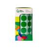 Gomets liderpapel autoadhesivo circulos 20 mm verde rollo de 2000 unidades en caja de carton