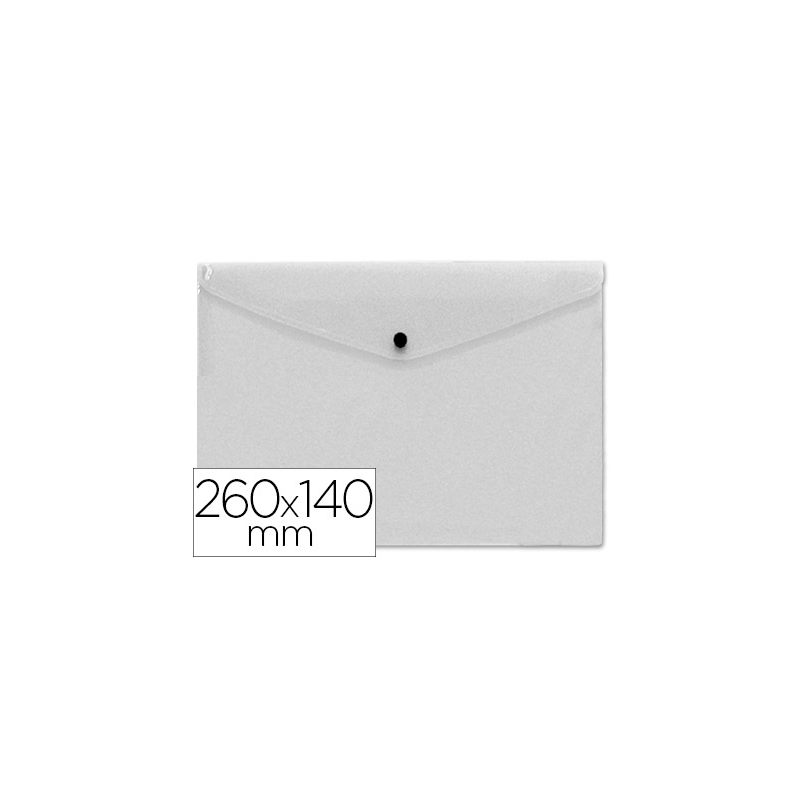 Carpeta liderpapel dossier broche polipropileno tamaño sobre americano 260x140mm transparente