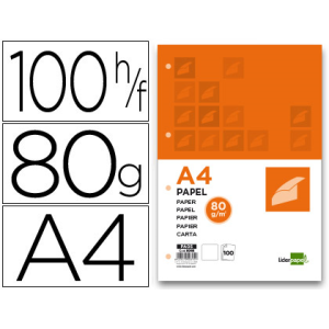 Papel liderpapel a4 80g/m2...