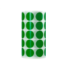 Gomets liderpapel autoadhesivo circulos 20 mm verde rollo de 2000 unidades en caja de carton