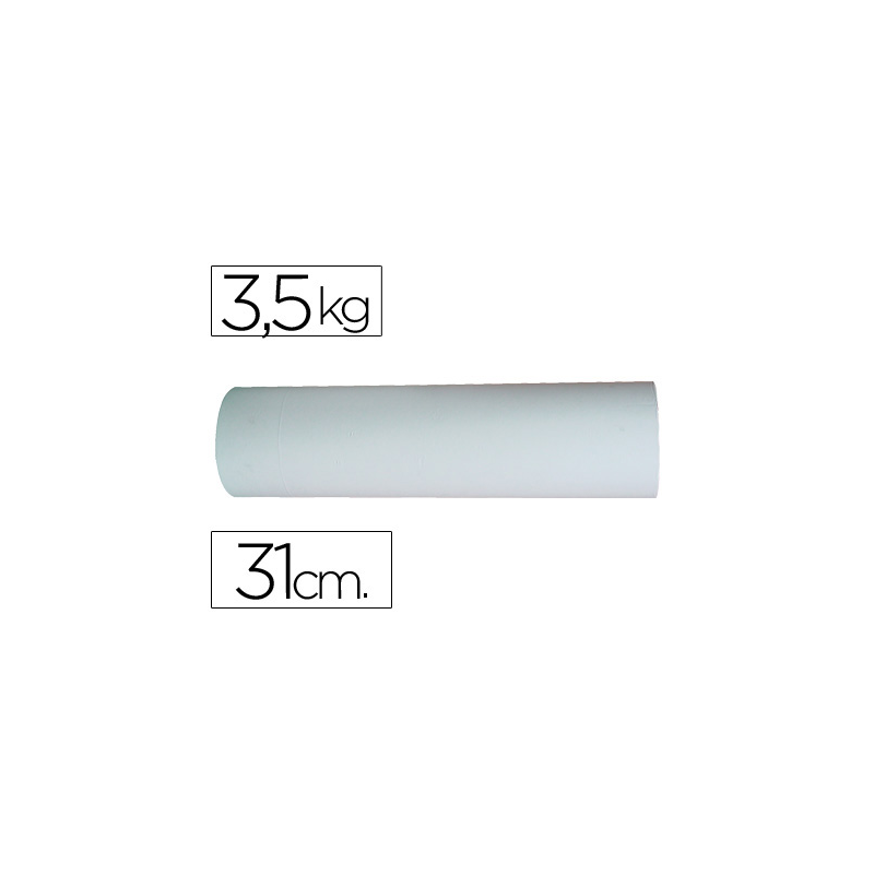 Papel kraft liderpapel bobina ancho 31 cm longitud 250 mt peso 3,5 kg gramaje 50 gr blanco
