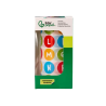 Gomets liderpapel autoadhesivo redondo abecedario 20 mm colores surtidos rollo de 1000 unidades en caja de carton