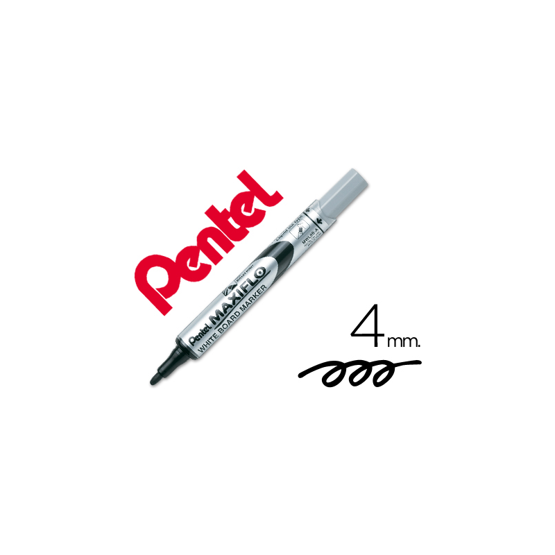 Rotulador maxiflo pentel para pizarra blanca color negro