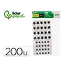 Gomets liderpapel autoadhesivo estrellas plateadas surtidas bolsa de 5 hojas con 200 unidades