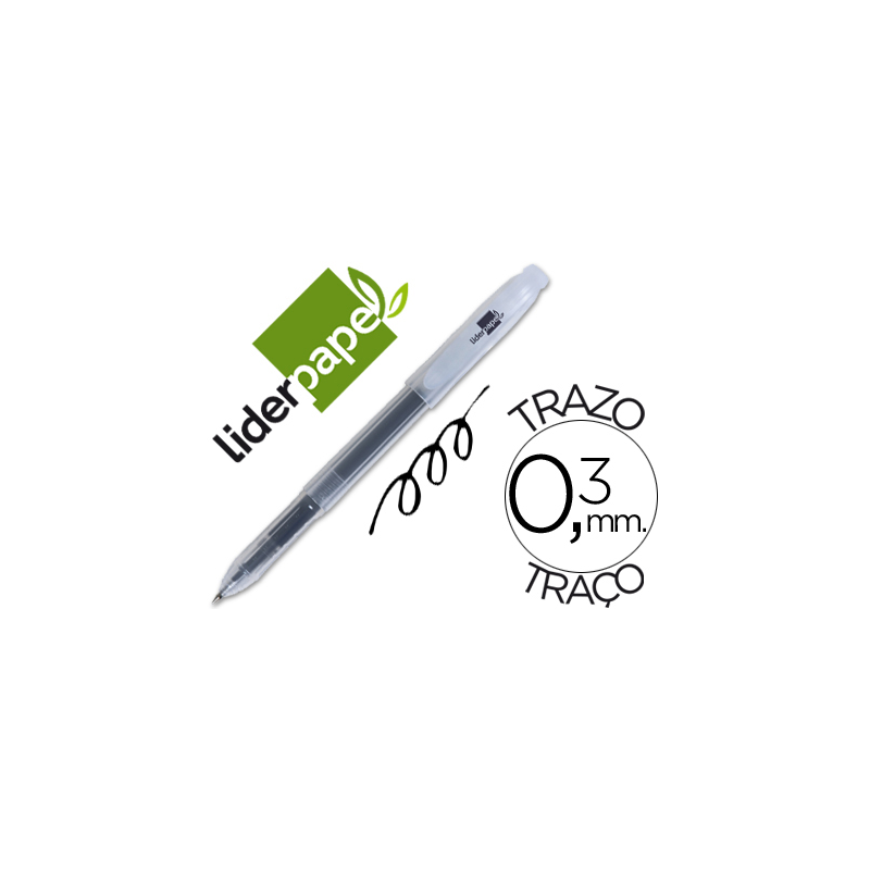 Boligrafo liderpapel super gel punta 0,5 mm negro