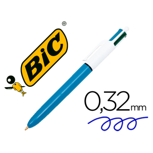 Boligrafo bic cuatro colores