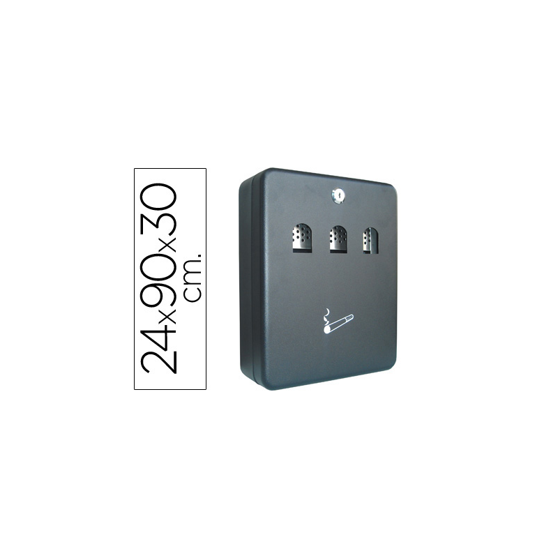 Cenicero buzon q-connect metalico 240x90x300 mm