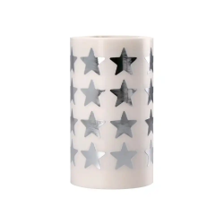 Gomets liderpapel autoadhesivo estrellas plateadas 20 mm 1500 unidades en caja de carton