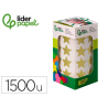 Gomets liderpapel autoadhesivo estrellas doradas 20 mm 1500 unidades en caja de carton