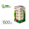 Gomets liderpapel autoadhesivo estrellas doradas 20 mm 1500 unidades en caja de carton