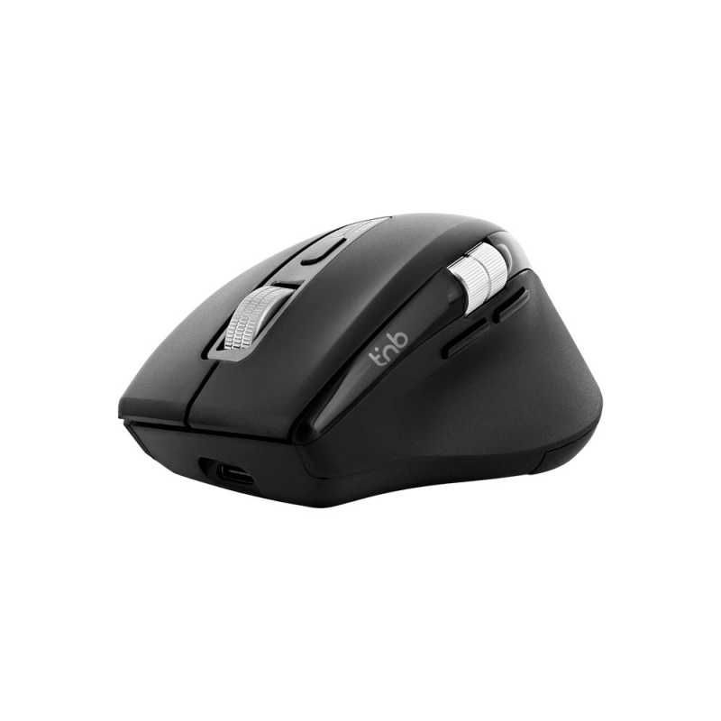 Raton tnb infinite iclik inalambrico doble rueda usb tipo-a 3200 dpi siete botones color negro