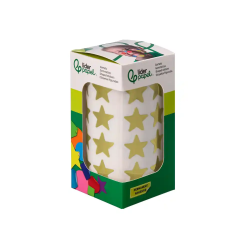 Gomets liderpapel autoadhesivo estrellas doradas 20 mm 1500 unidades en caja de carton
