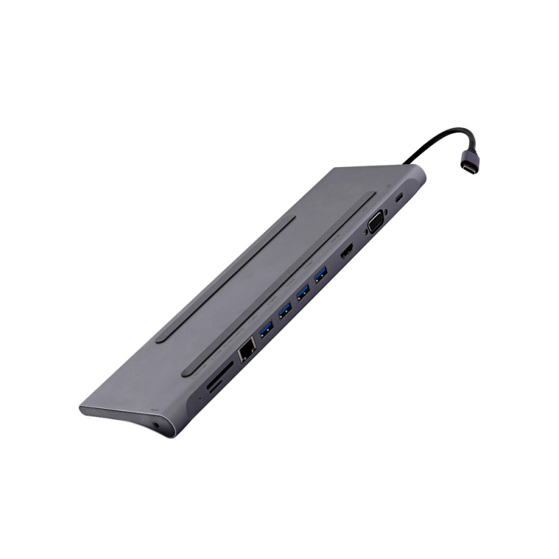 Hub tnb iclik 11 en 1 usb-c color aluminio