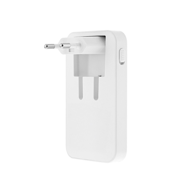 Cargador de pared tnb gan 65 w 2xusb-c+ usb-a plegable color blanco