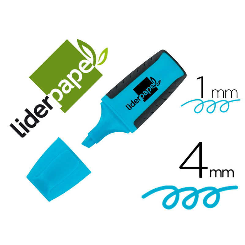 Rotulador liderpapel mini fluorescente azul