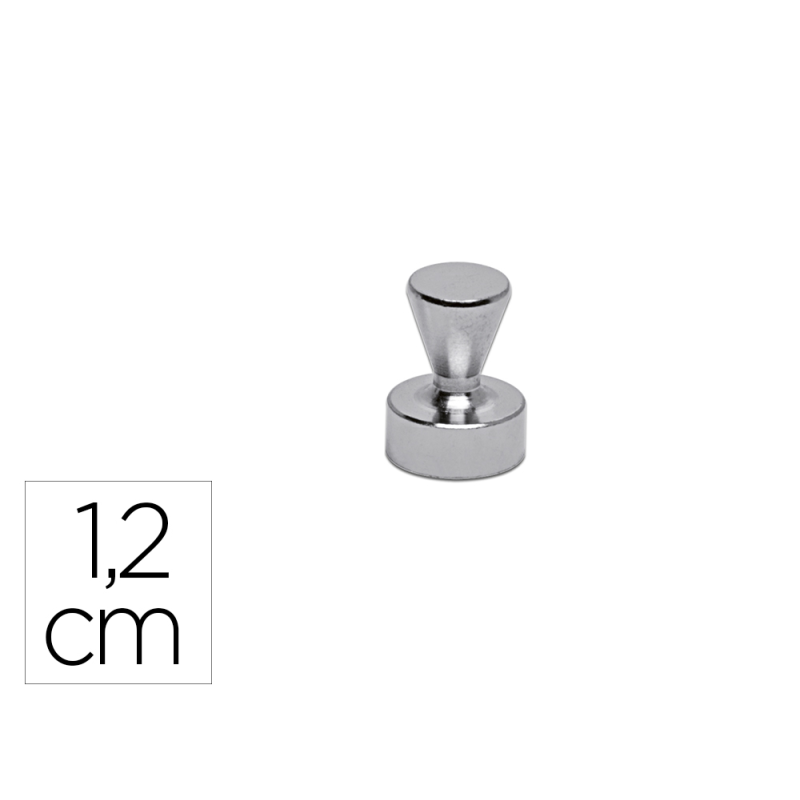 Iman maul conico de neodimio 1,2 cm diametro peso max. 3,5 kg color plata pack de 5 unidades