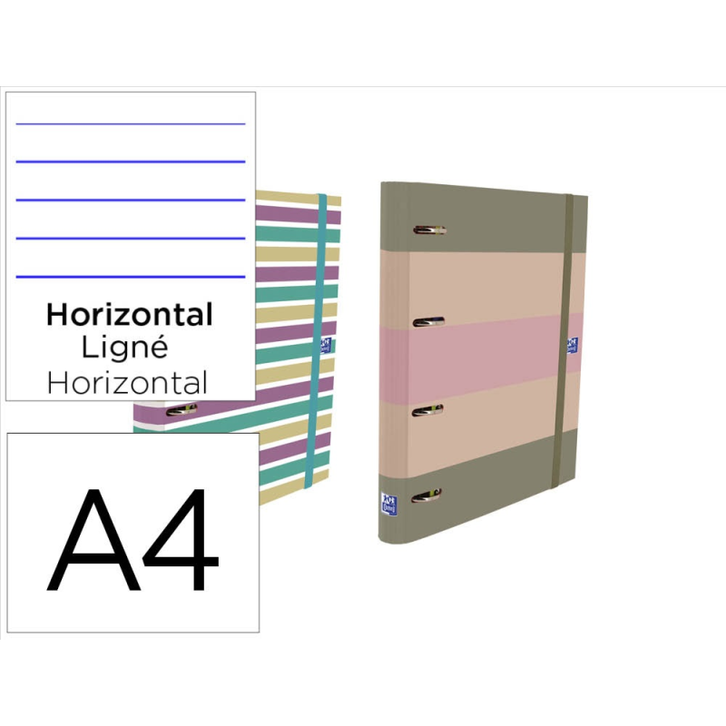 Carpeta 4 anillas oxford europeanbinder tapa extradura din a4 + recambio 120 hojas horizontal