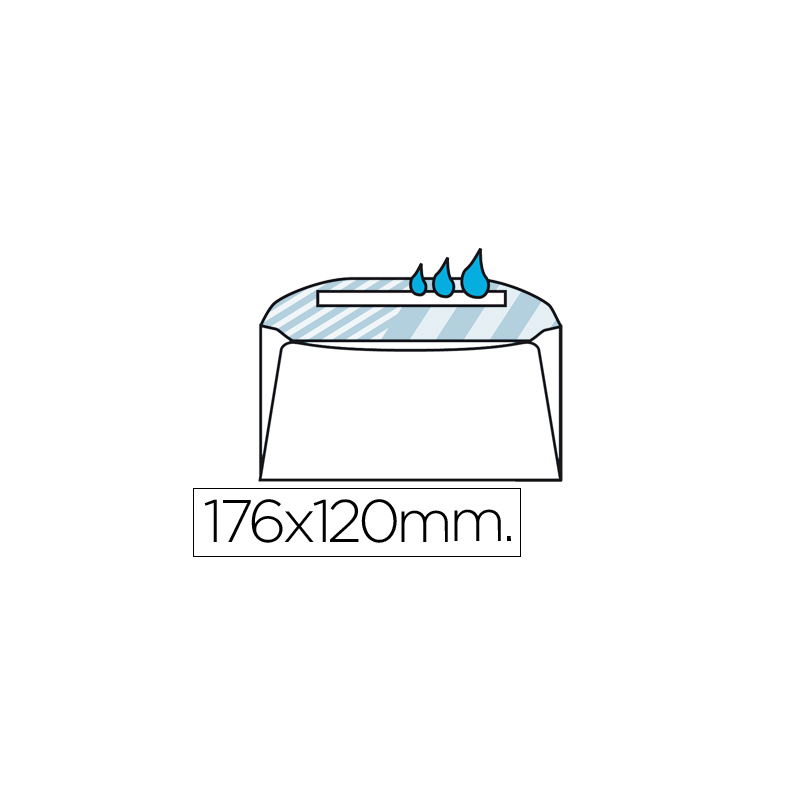 Sobre liderpapel n.7 blanco comercial normalizado 120x176mm engomado caja de 500 unidades