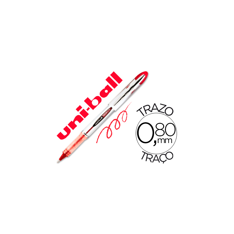 Rotulador uni-ball roller ub-200 vision rojo 0,8 mm -unidad