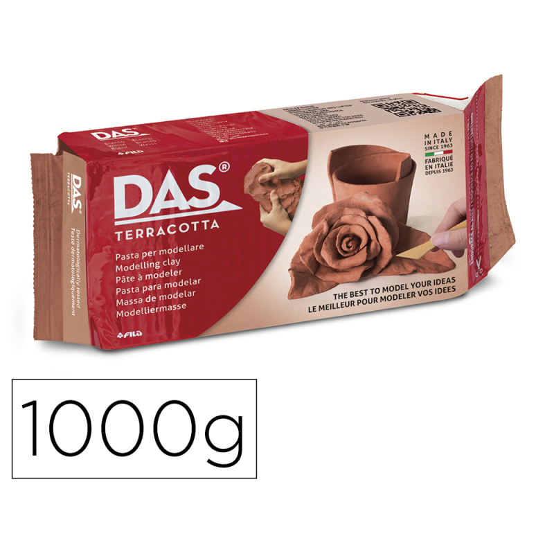 Pasta das terracota para modelar seca sin coccion 1000 gr