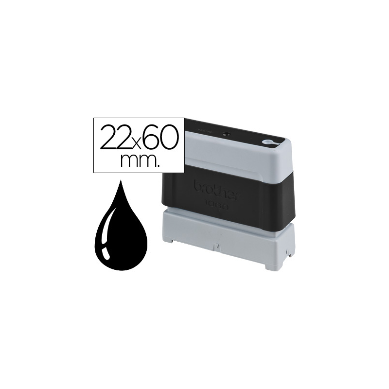 Sello automatico brother 22 mm x 60 mm negro